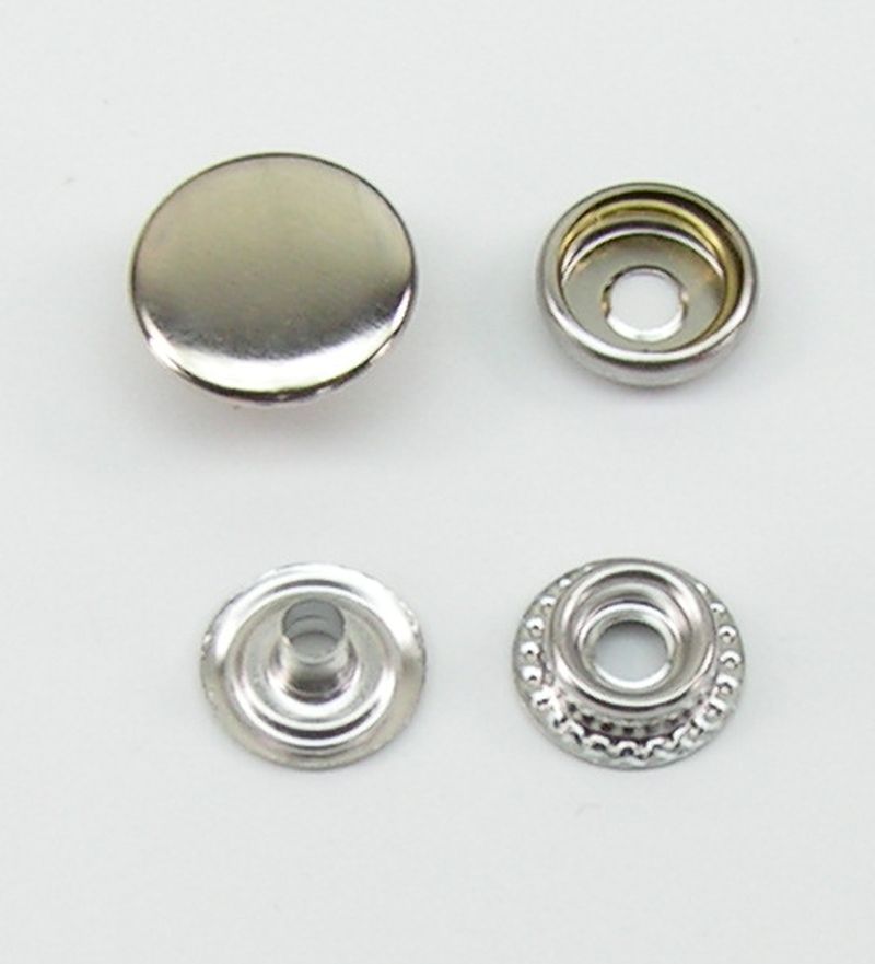 17mm silber Ringfeder 10mm mit Werkzeug rostfrei 10 Druckknöpfe